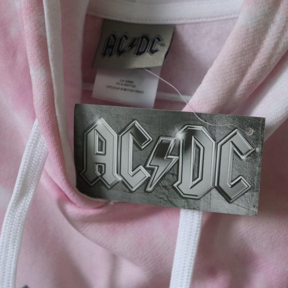 AC⚡DC logo pink tie-dye graphic hoodie - Picture 3 of 4